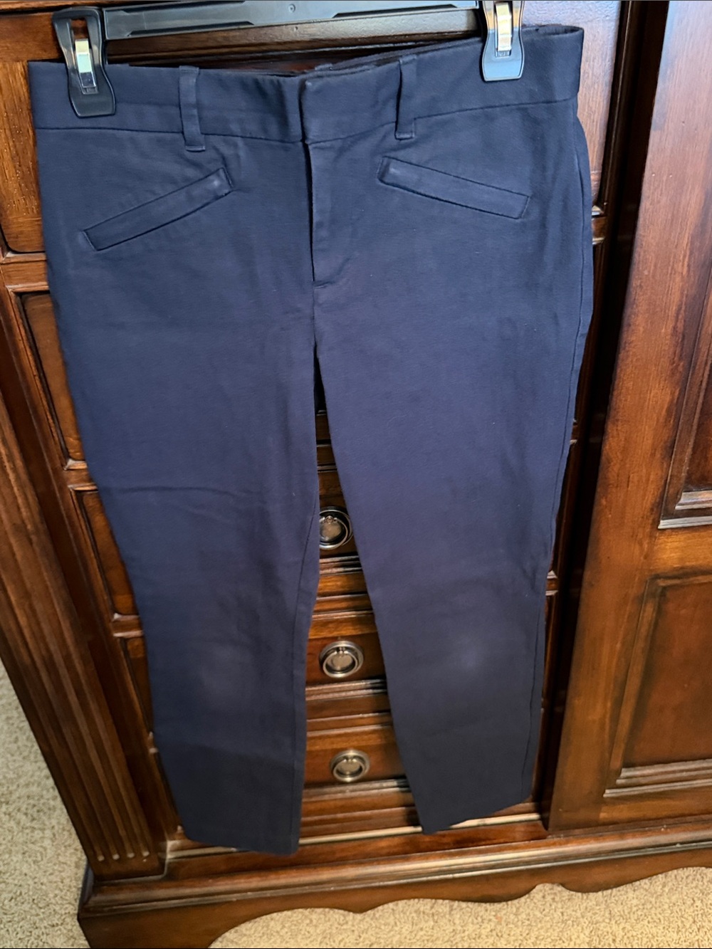 Womens Navy Dress Pants - signature skinny ankle Fit